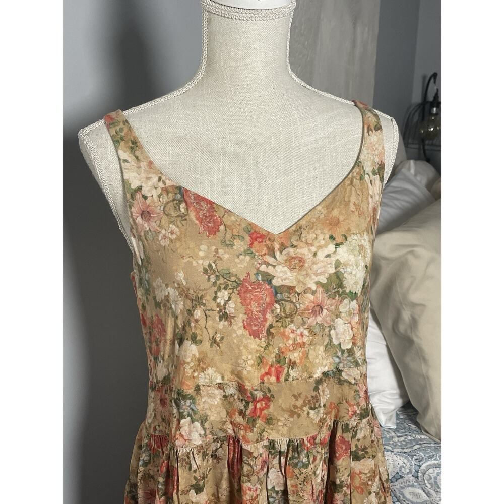 Peruvian Connection Orchard Sundress 10 MIDI Floral $179 - Picture 2 of 7